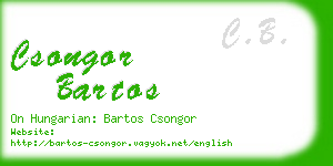 csongor bartos business card